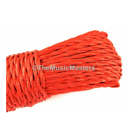 (2) Red 50ft Twisted Poly UTILITY ROPES Line Cargo Tie Downs Cord Twine String Thumb {4}