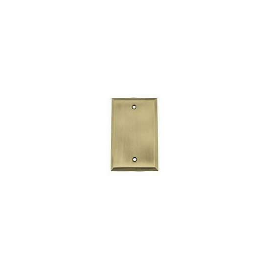 Nostalgic Warehouse 719709 New York Switch Plate with Blank Cover, Antique Brass image {1}
