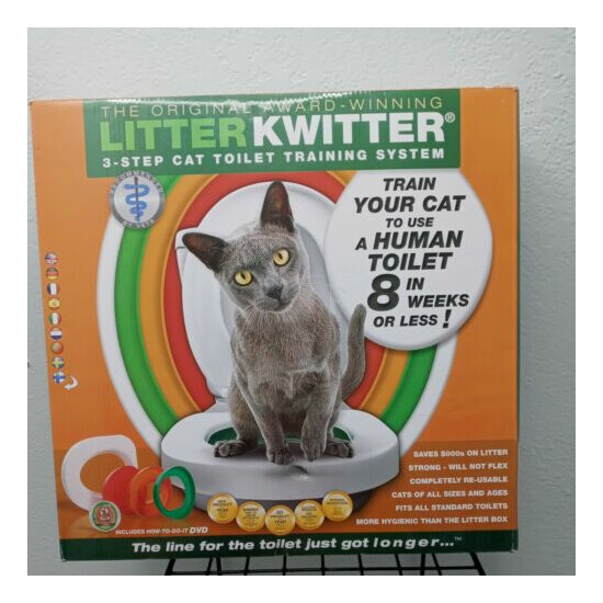 Litter Kwitter Cat Toilet 3 Step Training System New  image {1}