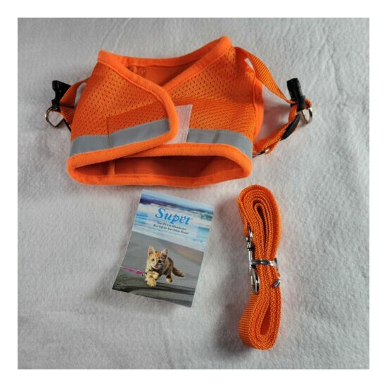 Cat Harness for Kittens Cats Walking Home Outdoor Harness Open Box Small Orange image {1}
