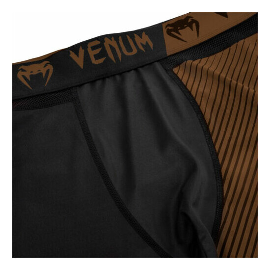 Venum No-Gi 2.0 MMA Compression Spats - Black/Brown image {5}