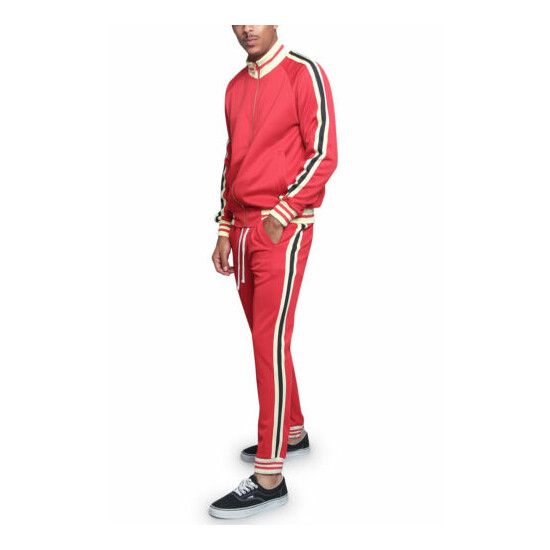 Men's Workout Sports Jogger Track Pants & Jacket Track Suit Set ST575EY image {19}