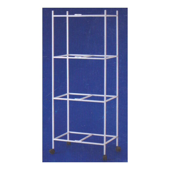 4-Tiers Rolling Stand for Four of 24"x16"x16"H Aviary Bird Flight Cages White  image {1}