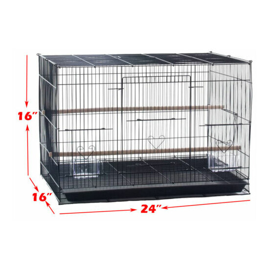 Lot of 6 of Aviary Breeding Breeder Bird Cages With Rolling Stand 24"x16"x16"H image {3}