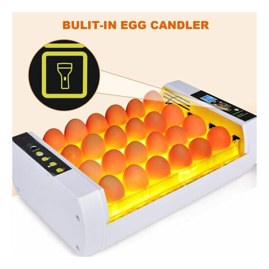 24 Egg Incubator Hatcher Automatic Turner Machine Breeder LED for Chicken Quail image {3}