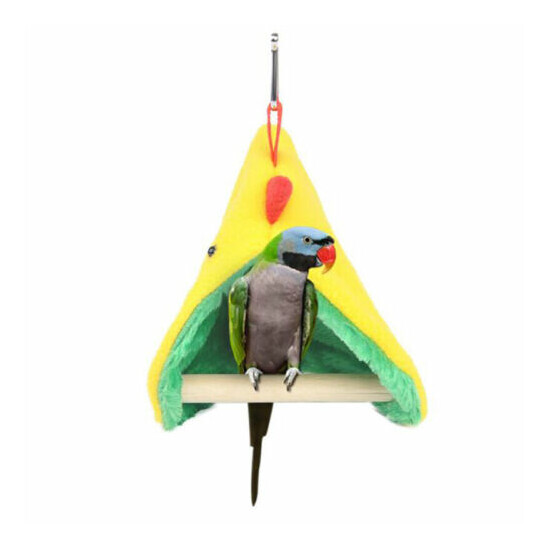 Bird Parrot Nest Soft Plush Bird Parrot Hammock Warm Hanging Bed For Pet .lo image {1}