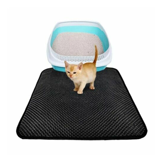 Pet Cat Litter Trapper Mats Double Layer with Waterproof Bottom Layer Non-slip image {1}