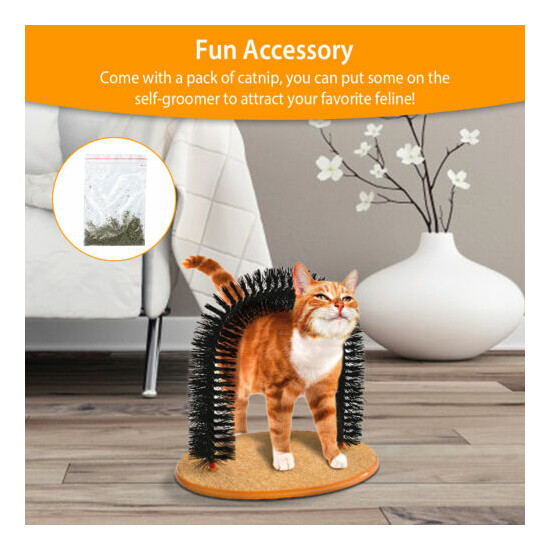 Pet Premium Cat Arch Self Groomer Cat Hair Brush Grooming Cat Scratching Pad US image {3}