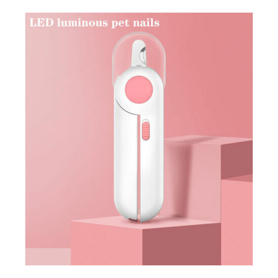 Cat Dog Nail Clippers Blood Proof LED Lamp Nail Set Novice Pet Grooming Supplies image {1}