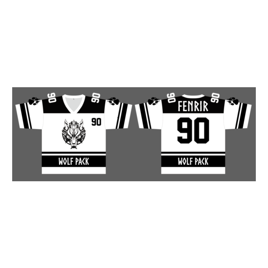 WOLF PACK FOOTBALL Jersey XXL sz 56 2X shirt fenrir norse viking image {1}