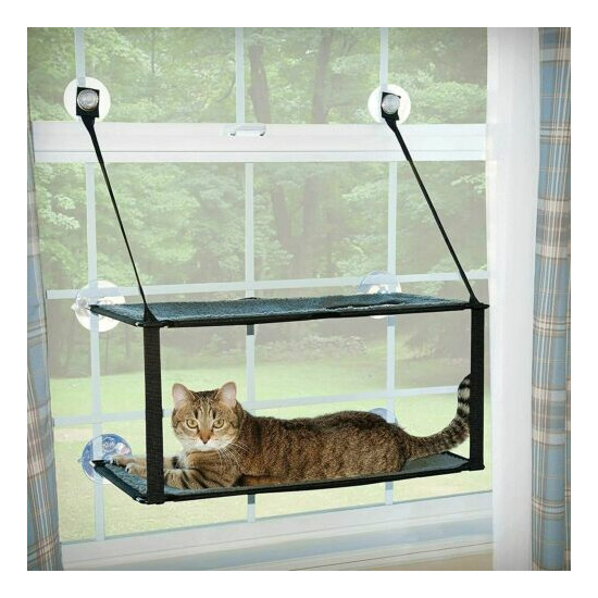 Pet Cat Window Perch 2 Layer Cat Hammock Sleeping Hanging Beds Seat Mount Stack image {3}