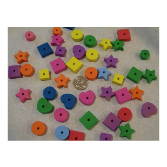 50 FUN SHAPED FOAM BEADS BIRD PARROT TOY PARTS CRAFTS image {4}