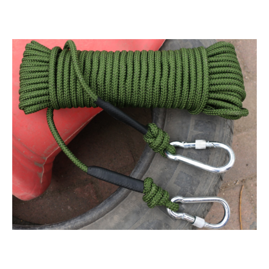 10mm ArmyGreen nylon rope Wire core fire safety rope lifeline climbing rope image {6}