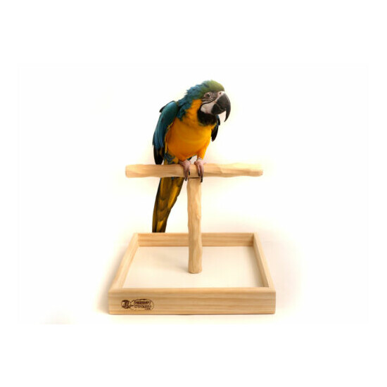 Deluxe Tabletop NU Perch - Large Tabletop Perch Stand for Macaws and Big Parrots image {1}