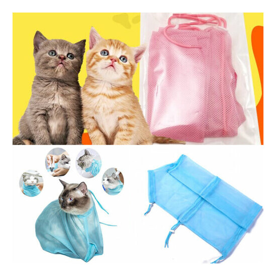 Pet Cat Grooming Washing Bath Bag Mesh Bag For Shower Cleaning Puppy Accessories image {3}