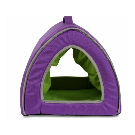 Jackson Galaxy Comfy Cat Cabana - Purple and Lime Cute and Comforting XL image {1}