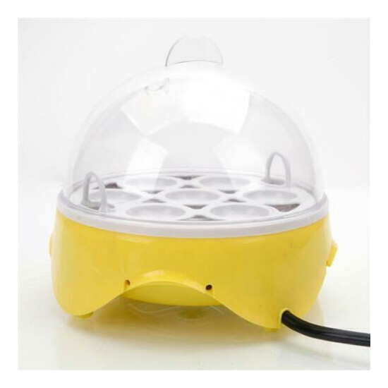 Mini 7 Eggs Automatic Digital Incubator Poultry Hatching LED Temperature Control image {4}