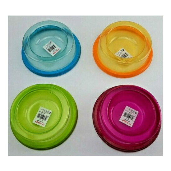 Neon Dog Bowl Non-Slip YOU PICK COLOR Great For Small Dog or a Cat FREE SHIPPING image {1}