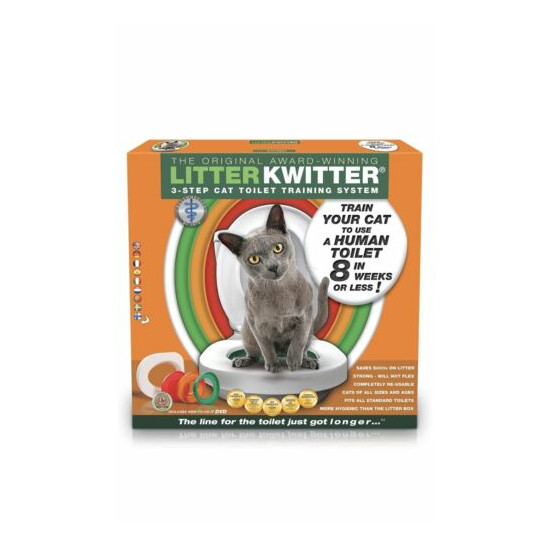 NIB Cat Toilet Training System Litter Kwitter-Teach Your Cat To use The Toilet image {1}