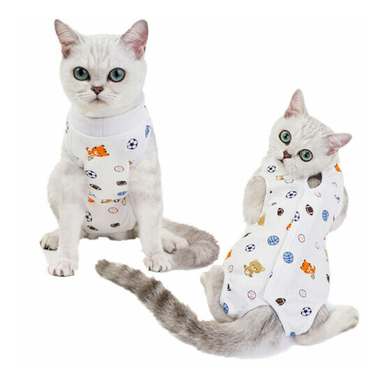 Pet Cat Surgery Post Operative Clothes Cat Recovery Suit Cotton Dog Care Clothes image {2}