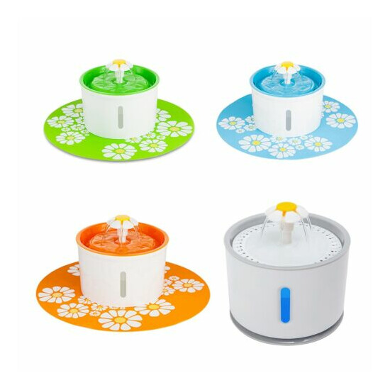 1.6/2.4L Automatic Electronic Pet Water Fountain Dog Water Drinking Dish Filter image {3}