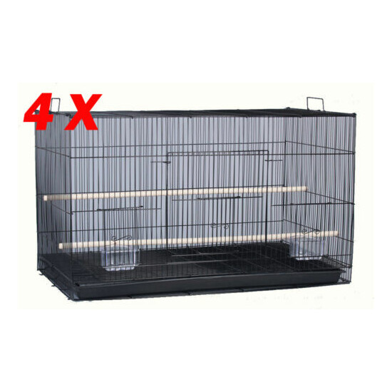 Lot of 30" Large 4 Canaries Finches Breeding Flight Birds Cages With Stand  image {1}