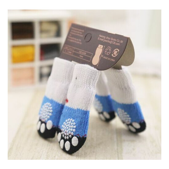 Pet Cat Dog Punny Non-skid Socks Paw Protecters US Seller image {4}
