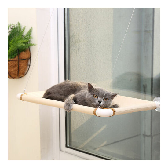 Window Mounted Pet Cat Durable Seat Hammock Perch Bed Sunshine Cushio image {3}