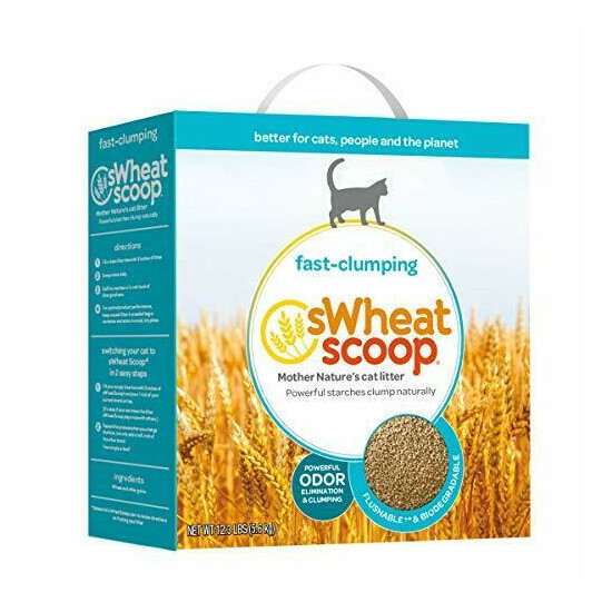 sWheat Scoop Multi-Cat All-Natural Clumping Cat Litter, 12.3lb Box  image {1}