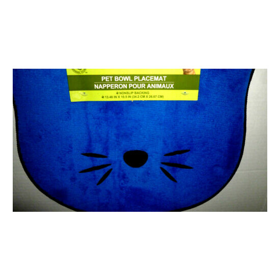 Greenbrier Kennel Club Cat Bowl Placemat-Blue-13.46" x 10.5"-Non-Skid Back-New!! image {2}