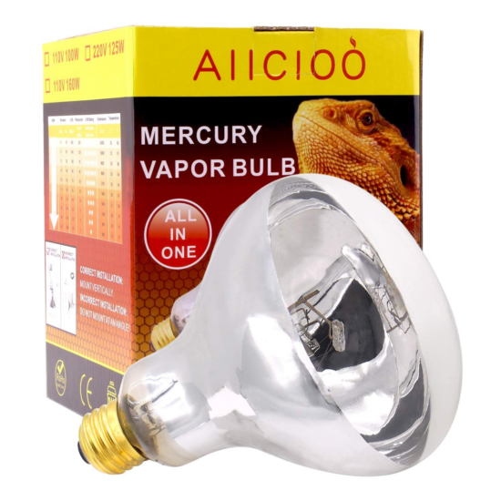 AIICIOO UVB Reptile Light 100W - Bulb for Bearded  image {1}