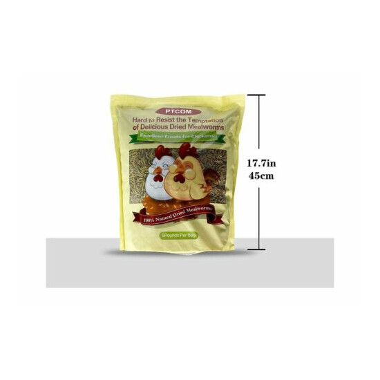 Hatortempt 5 lbs Non-GMO Dried Mealworms-High-Protein Mealworms for Wild Bird... image {3}
