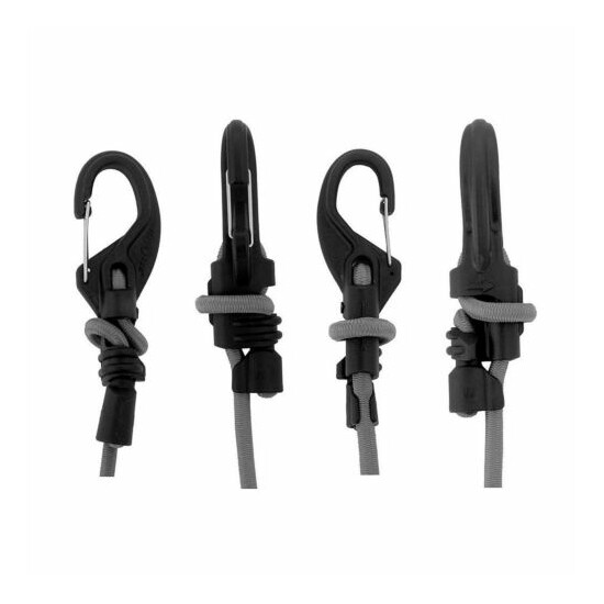 Nite Ize KnotBone Adjustable Bungee Small 5mm 6"-28" w/ Carabiner Clip (4-Pack) image {5}