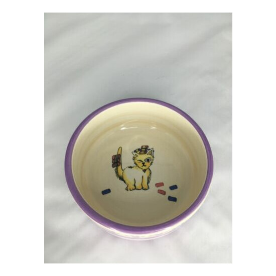 cat dish I Dont Do Morning Bowl Dish Tabletops Gallery Cat Curlers hand painted  image {1}