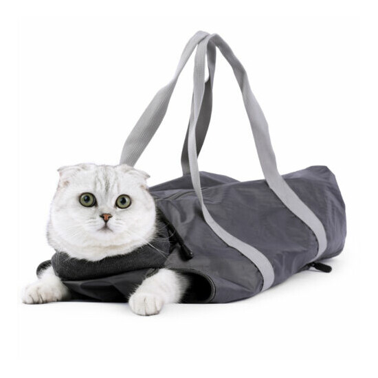 Cat Grooming Bag Restraint Cats Nail Clipping Outdoor Bag Cutting Nails Bathing image {2}