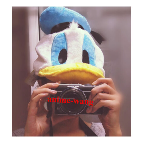 New Kids/Adults Disney Donald Duck Costume Cosplay Party Plush Warm Hat Cap image {1}