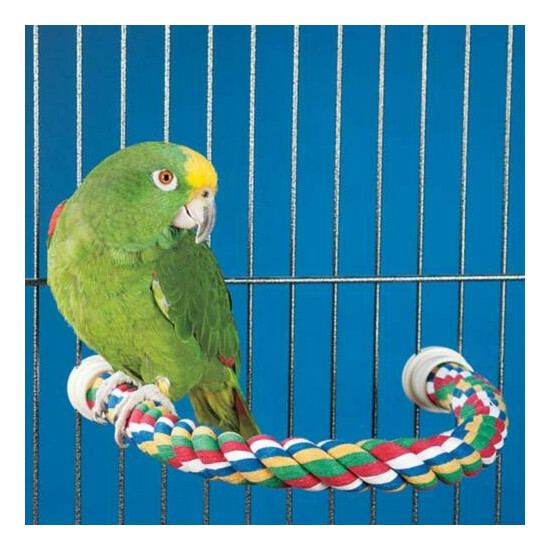JW Twists & Bends Parrot Perch For Birds Flexible Multi-color Rope, 32" image {4}