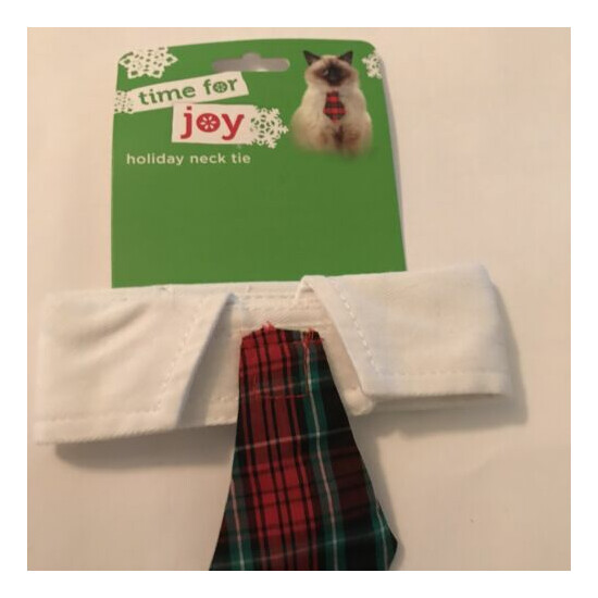 Time for Joy Cats Plaid Neck Tie Holiday image {2}