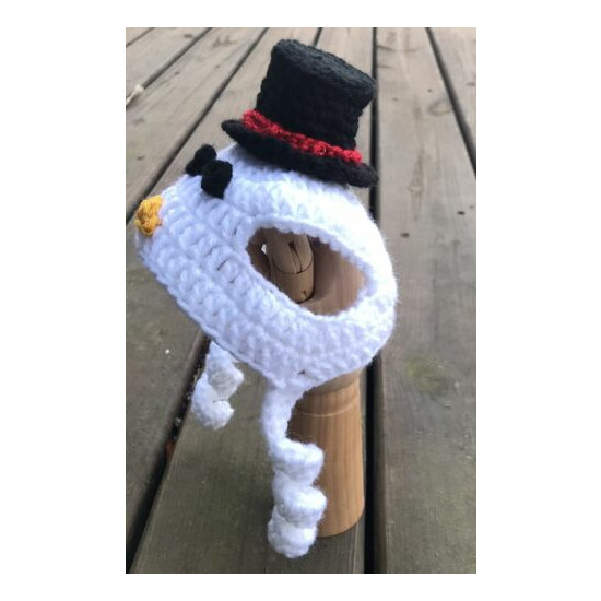 Cat Costume Snowman Hat Party Handmade Crochet image {3}