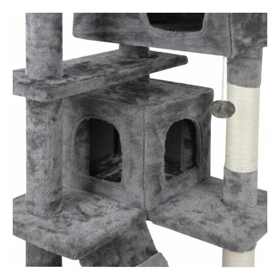 Activity Center Large Playing House 53" STURDY Cat Tree Tower Condo For Rest image {3}