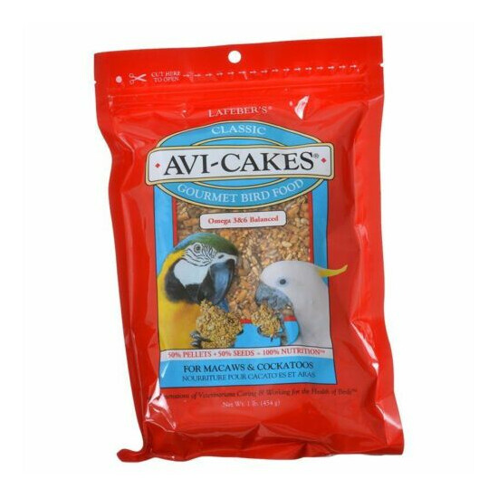 LM Lafeber Classic Avi-Cakes Gourmet Macaw & Cockatoo Food 16 oz image {1}