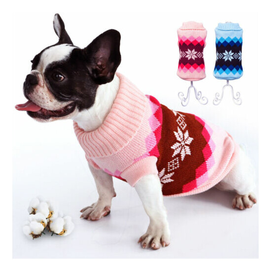 Christmas Dog Sweater Coat Winter Warm Knitted Costume Coat for Cats Small Dogs image {1}
