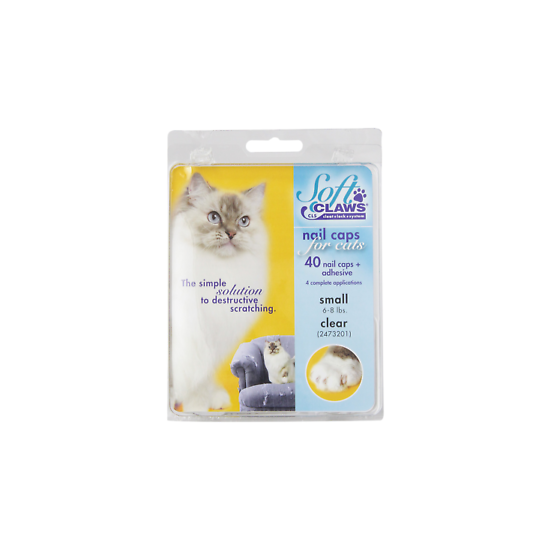Feline Soft Claws Cat Nail Caps Take-Home Kit, Small, Clear image {1}