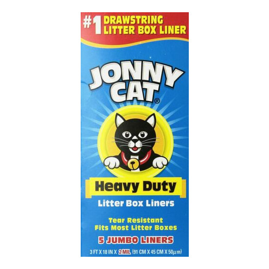 JONNY CAT Jumbo Heavy Duty Tear Resistant Plastic Litter Box Liners 5 & 15 ct ✅ image {2}