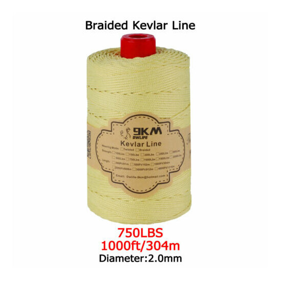 Kevlar Line Rope Braided 40-2000lbs Camping Fishing Assist Cord Made with Kevlar Thumb {24}