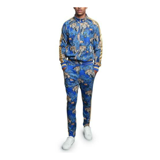 MEN'S Floral Tiger Track Pants & Jacket Jogging Track Suit Set S~5X ST559 image {18}