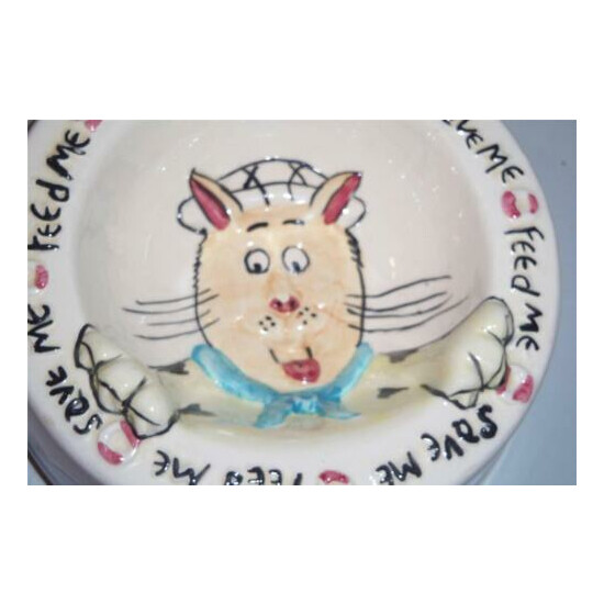Feed Me Save Me Cat Food Bowl 3D Ceramic Genie Intl Out Of Nowhere -041427 image {3}