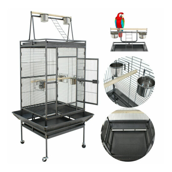 Open Play Top Cage 68" Pro Bird Parrot Cockatiel Macaw Conure Aviary Finch image {1}