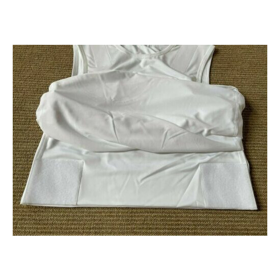 Armor Express Lo-Pro Undercover Concealed Body Armor Carrier T-shirt. XL White  image {5}