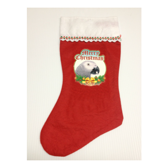Congo African Grey Parrot Exotic Bird Holiday Christmas Stockings image {2}